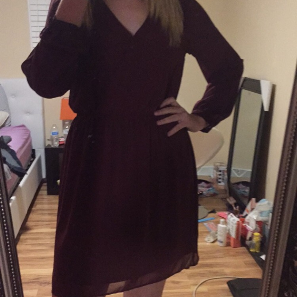 maroon express dress
